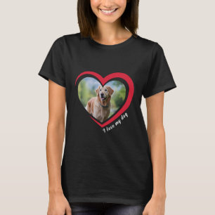 Hund älskare Anpassningsbar Photo och Namn Personl T Shirt
