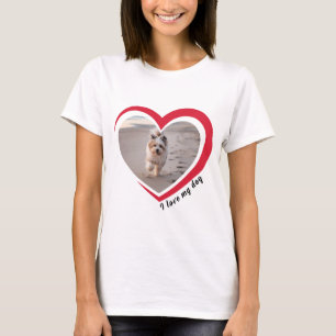 Hund älskare Anpassningsbar Photo och Namn Personl T Shirt
