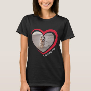 Hund älskare Anpassningsbar Photo och Namn Personl T Shirt