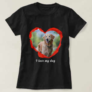 Hund älskare Anpassningsbar Photo och Namn Personl T Shirt