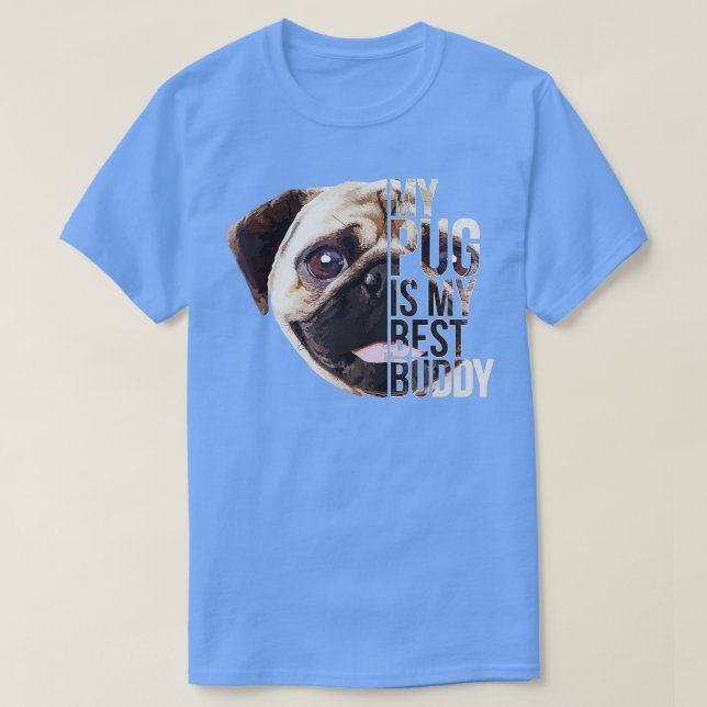 Hund älskare är en äkta vän av PUG-presentatörer T Shirt (Design framsida)