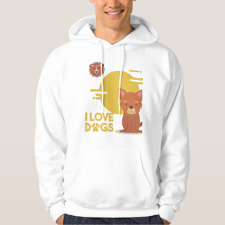 Hund älskare Art Cute Design Hoodie