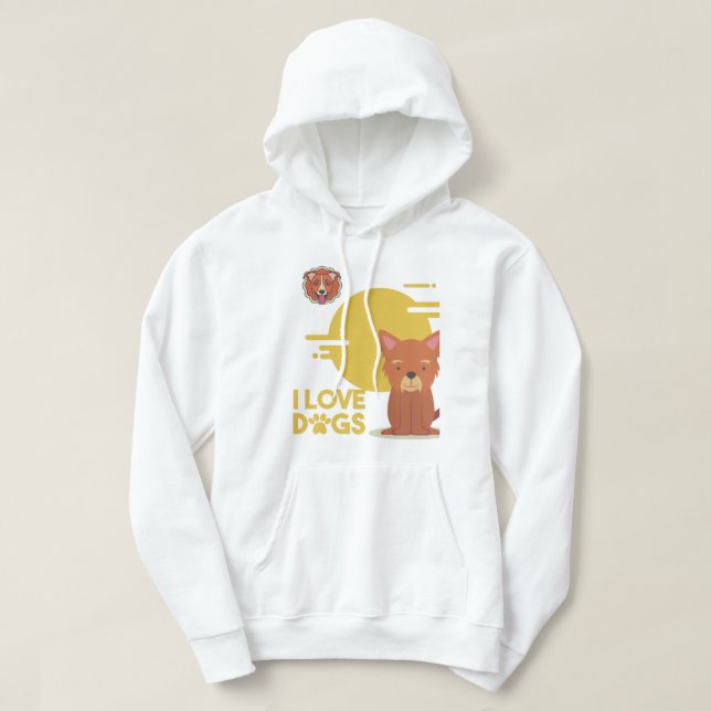 Hund älskare Art Cute Design Hoodie (Design framsida)