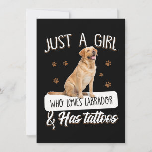 Hund älskare Bara en flicka som Kärlek Labrador Kort