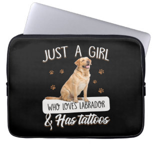Hund älskare Bara en flicka som Kärlek Labrador Laptop Fodral