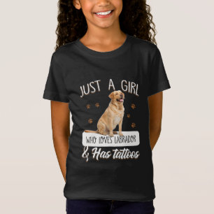 Hund älskare Bara en flicka som Kärlek Labrador T Shirt