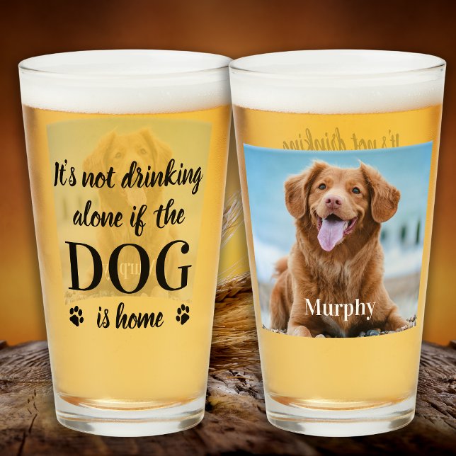 Hund älskare Beer Älskare Funny Personlig Pet Phot Glaskopp (Skapare uppladdad)