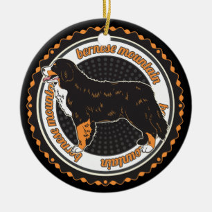 Hund älskare Bernese Mountain Hund Julgransprydnad Keramik