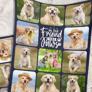 Hund älskare Best Friend Anpassningsbar 11 Pet Pho Fleecefilt