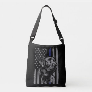 Hund älskare Black Labrador American Flagga Thin Axelväska