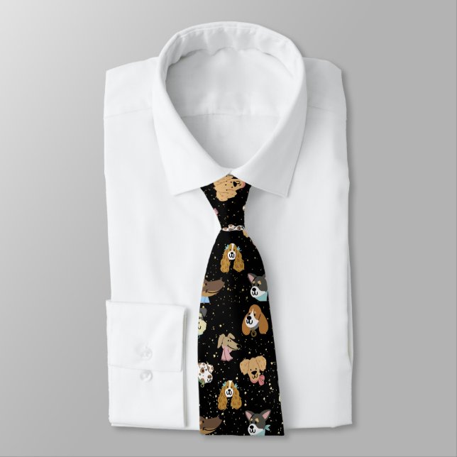 HUND ÄLSKARE BLACK NECK TIE SLIPS (Bunden)