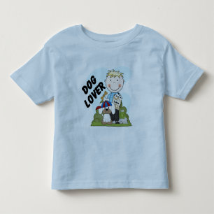 Hund älskare Blond Boy T-skjortor och presenter T Shirt