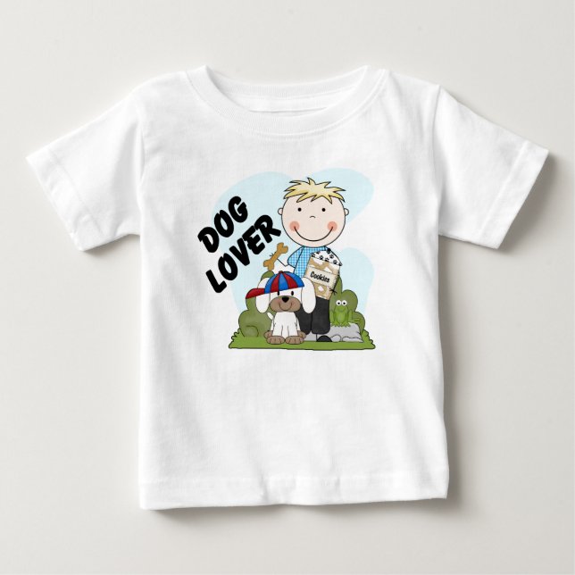 Hund älskare Blond Boy T-skjortor och presenter Tee (Framsida)