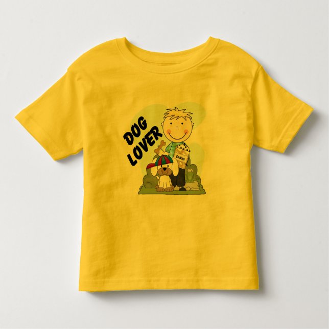 Hund älskare Blond Boy T-skjortor och presenter Tee Shirt (Framsida)