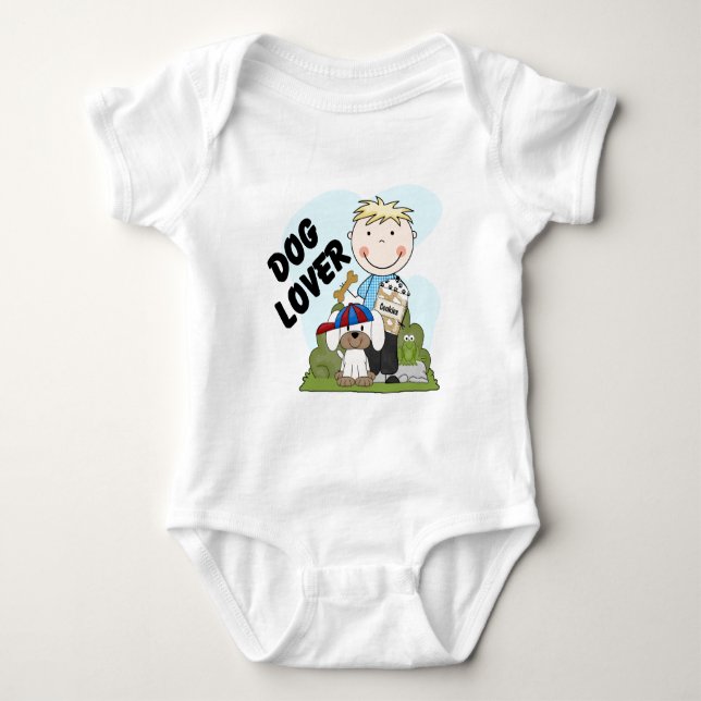 Hund älskare Blond Boy T-skjortor och presenter Tee Shirt (Framsida)