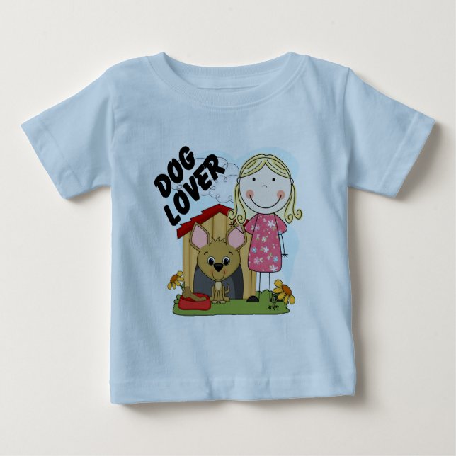 Hund älskare Blond Girl T-shirts and Gifts (Framsida)