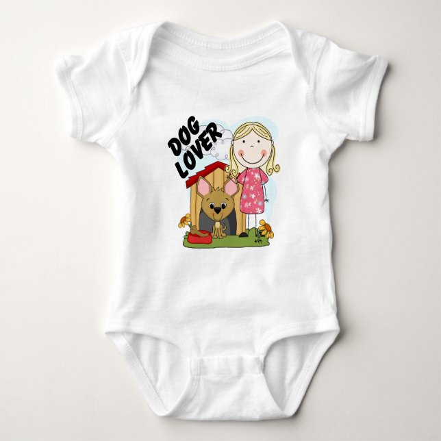 Hund älskare Blond Girl T-shirts and Gifts (Framsida)