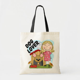 Hund älskare Blond Girl T-shirts and Gifts Tygkasse