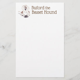 hund älskare Buford bassethundbrevpapperet Brevpapper