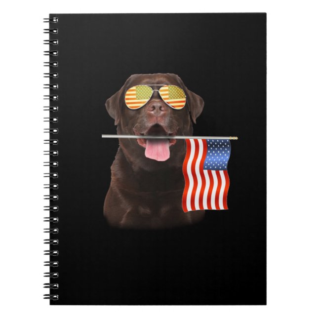 Hund älskare | Chocolate Labrador Förenta staterna Anteckningsbok (Framsidan)