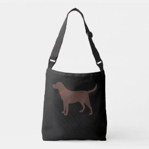 Hund älskare Chocolate Labrador Hund Silhouette Axelväska