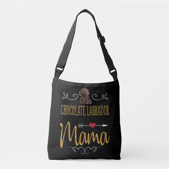 Hund älskare | Chocolate Labrador Mamma Axelväska (Framsida)