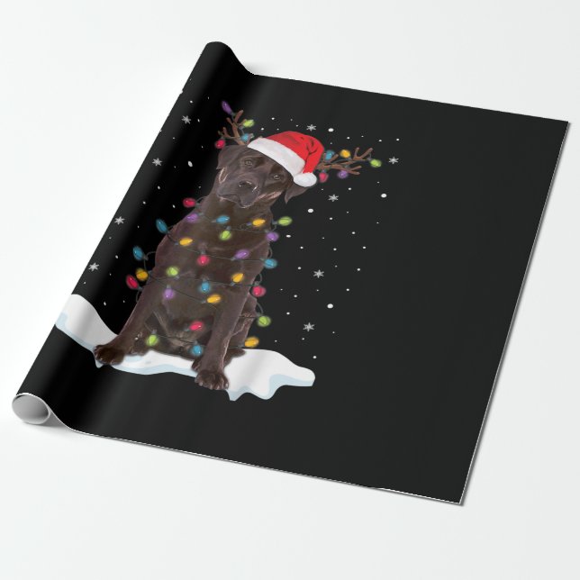 Hund älskare | Chocolate Labrador Retriever jul Presentpapper (Utrullad)