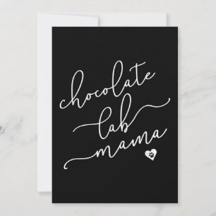 Hund älskare Choklad Lab-Mamma Kort