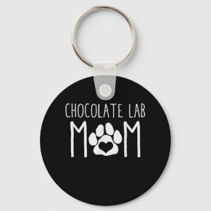 Hund älskare Choklad Lab Mamma Nyckelring