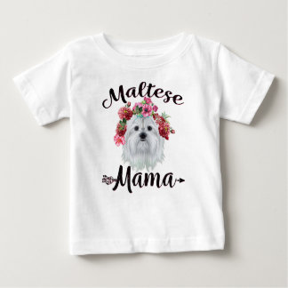 Hund älskare | Cute Maltese Mamma Hund Flowers Blo T Shirt