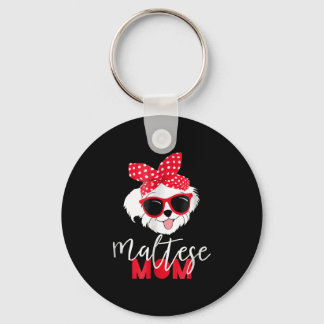 Hund älskare | Cute Maltesiska Mamma Nyckelring