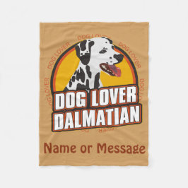 Hund älskare Dalmatian Blanket Customize Namn Fleecefilt
