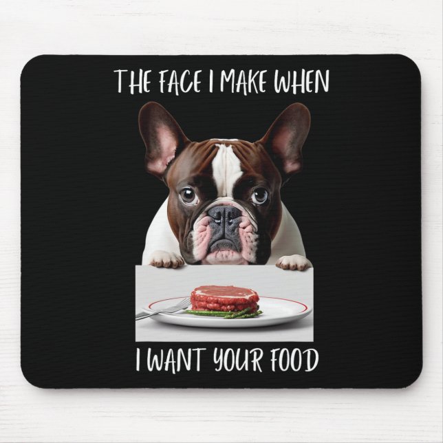 Hund älskare Design Steak Dinner Food Fransk Bulld Musmatta (Framsidan)