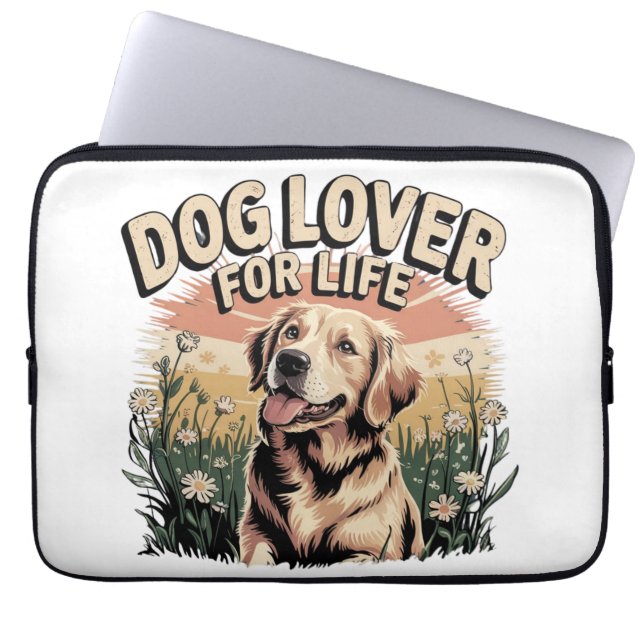 "Hund älskare for Life" Laptop Fodral (Framsidan)