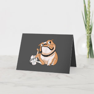Hund älskare   Funny Bulldog Farting Sarcastic Helgkort