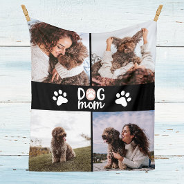 Hund älskare Fyra foto Hund Mamma Fleecefilt