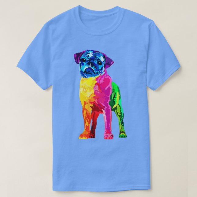 Hund älskare ger pug för kvinnor som färger Pug Ma T Shirt (Design framsida)