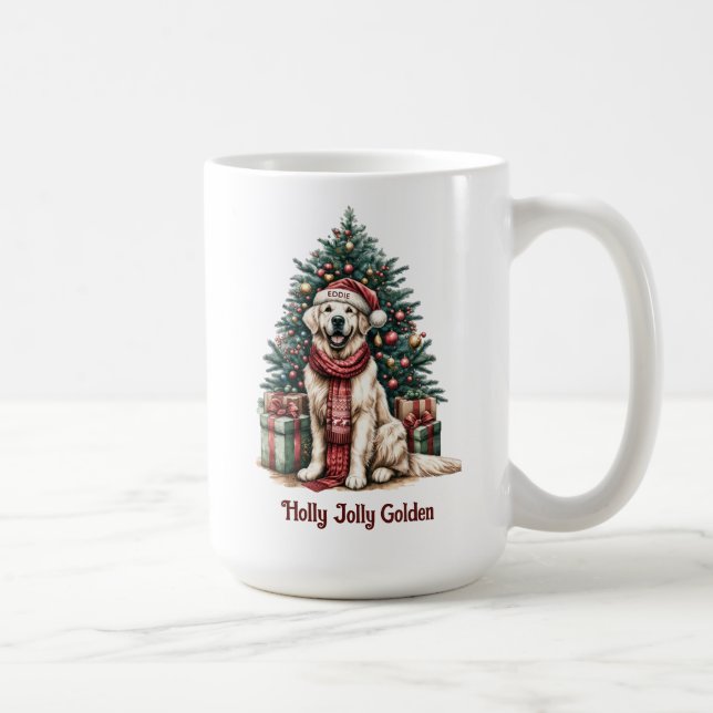 Hund älskare Gift Coffee, Golden Retriever jul Kaffemugg (Höger)