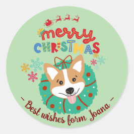 Hund älskare Gift Stickers med huskitemat Runt Klistermärke