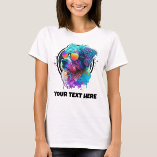 Hund älskare Glass Stil Coola Hund T Shirt