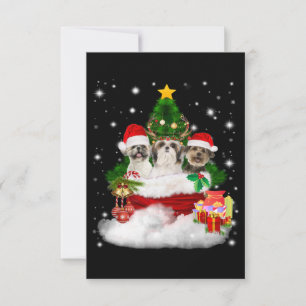 hund älskare God jul BeSnyh Shih Tzu Tack Kort