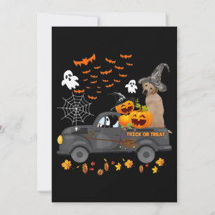 Hund älskare Halloween Labrador Lastbil Bus eller Kort