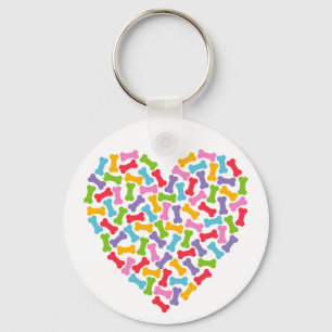 Hund älskare Heart Nyckelring