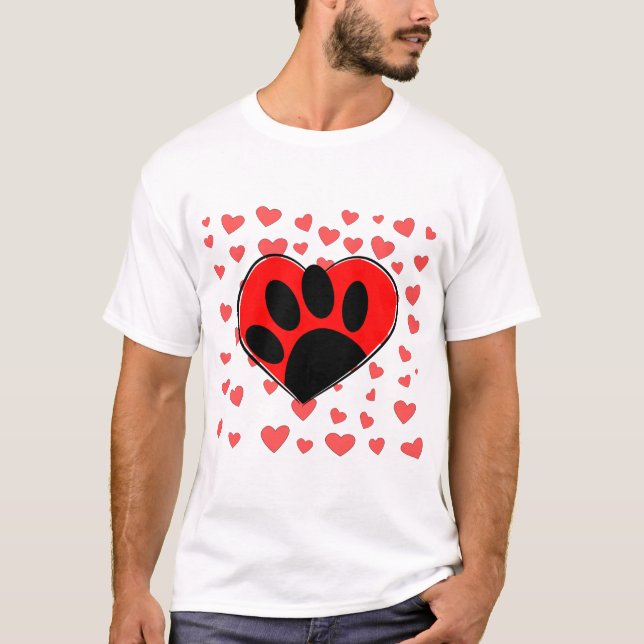 Hund älskare Hjärtar överallt T Shirt (Framsida)