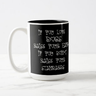 Hund älskare-Humor-tvåtonskaffe Mugg