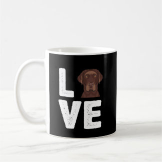 Hund älskare | I Kärlek Chocolate Labrador Kaffemugg