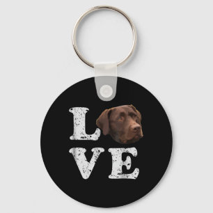 hund älskare I Kärlek Chocolate Labrador Retri Nyckelring