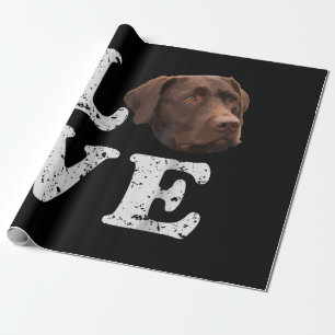 Hund älskare I Kärlek Chocolate Labrador Retriev Presentpapper