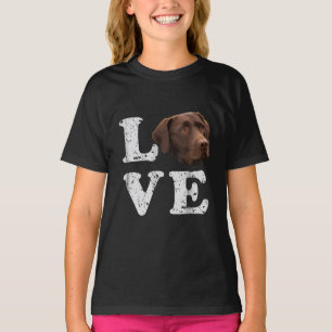 Hund älskare I Kärlek Chocolate Labrador Retriev T Shirt