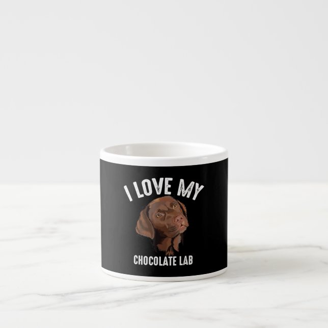 Hund älskare | I Kärlek My Chocolate Lab Espressomugg (Framsidan)